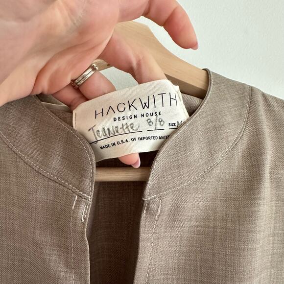 Hackwith Design House High Low Hem Sleeveless Mini Dress Brown M - Picture 5 of 8